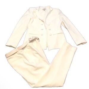 Ivory White Business Spring Tahari Arthur S. Levine Petite Sz 4p/4